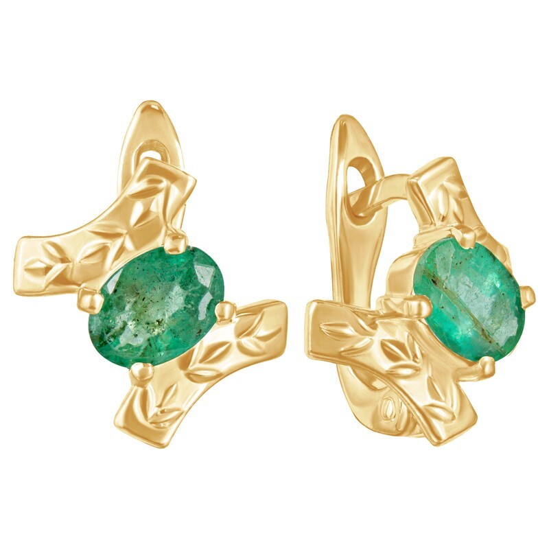 

Серьги из серебра с изумрудом LAZURIT-ONLINE 8137YG, 8137YG