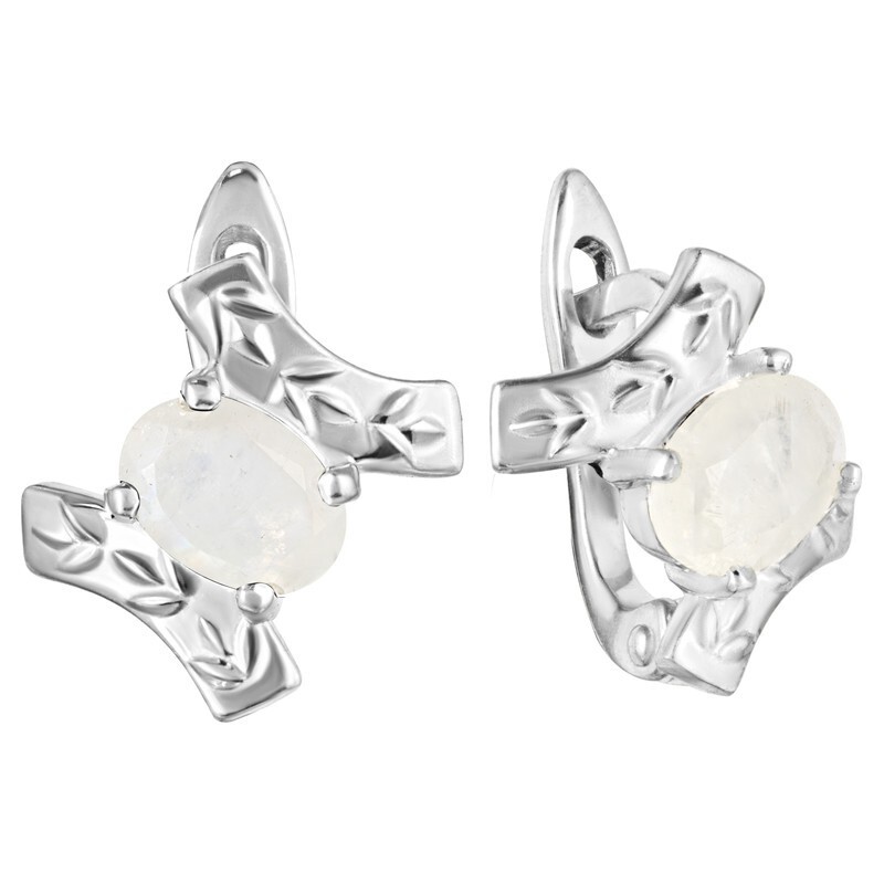 

Серьги из серебра с лунным камнем LAZURIT-ONLINE 8138PD, 8138PD