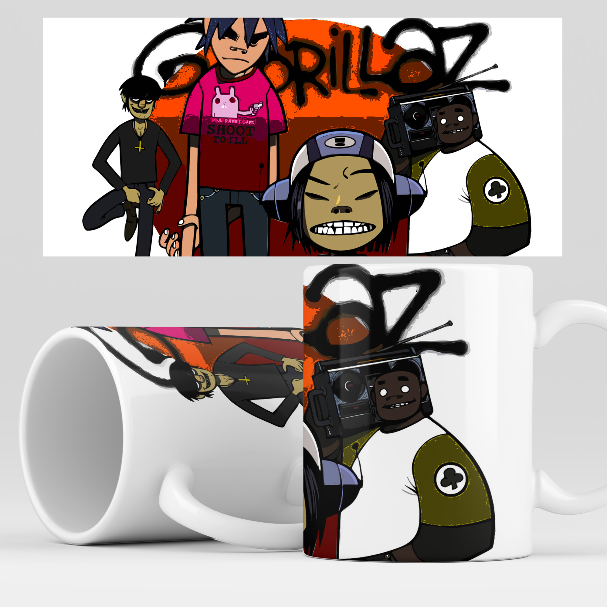 фото Кружка rocketcup с принтом "gorillaz"