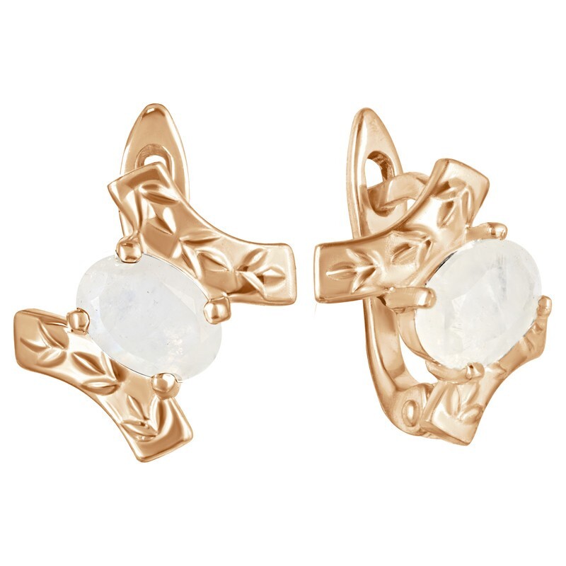 

Серьги из серебра с лунным камнем LAZURIT-ONLINE 8138PG, 8138PG