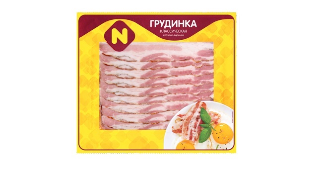 

Грудинка варено-копченая Останкино Классическая 180 г