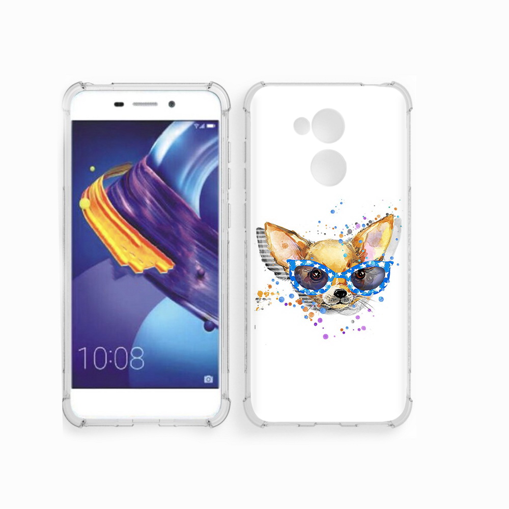 

Чехол MyPads Tocco для Huawei 6C Pro чихуа-хуа в очках (PT88459.60.691), Прозрачный, Tocco