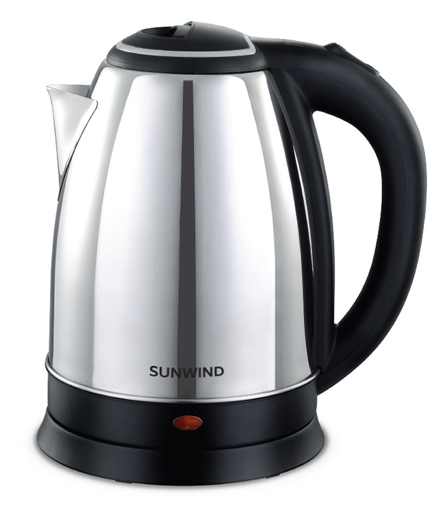 фото Чайник электрический sunwind sun-k-001 silver/black