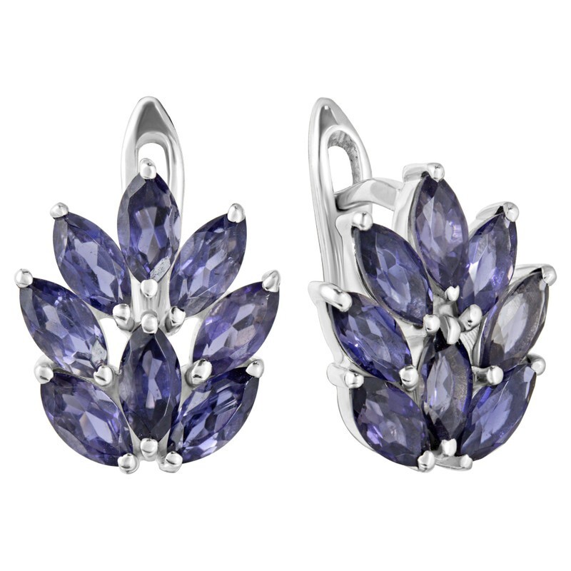 

Серьги из серебра с иолитом LAZURIT-ONLINE 8139PD, 8139PD