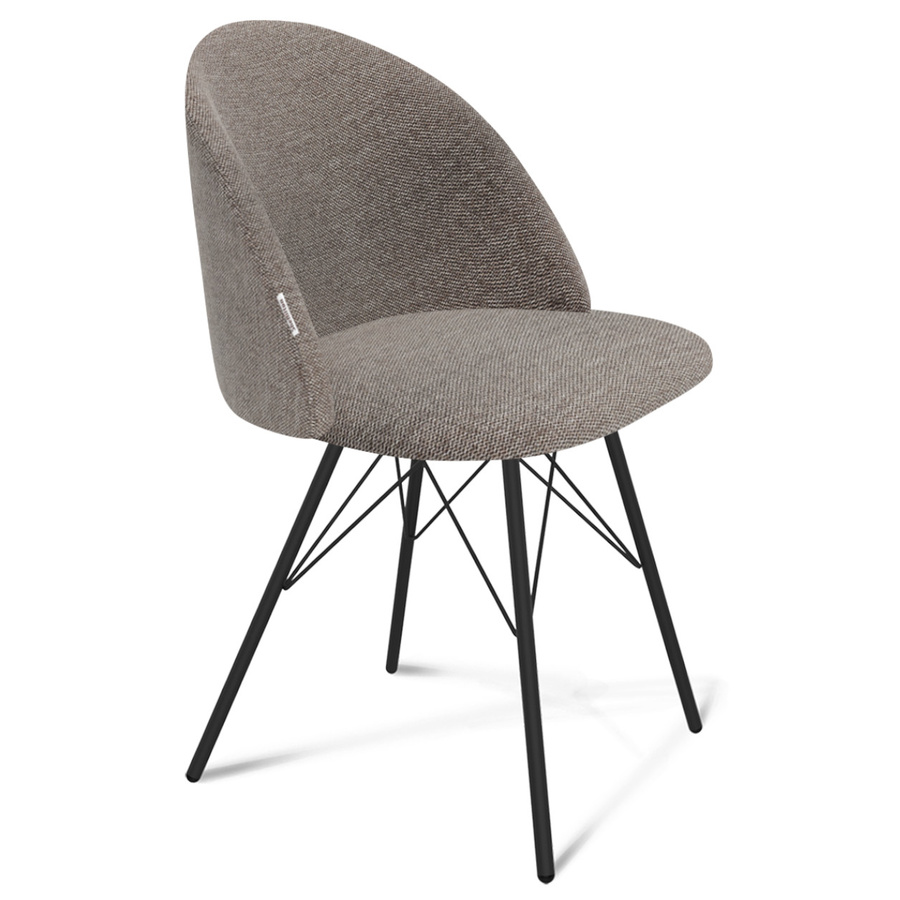 

Стул Sheffilton SHT-ST35/S37 тростниковый сахар/черный муар, SHT-ST35/S37
