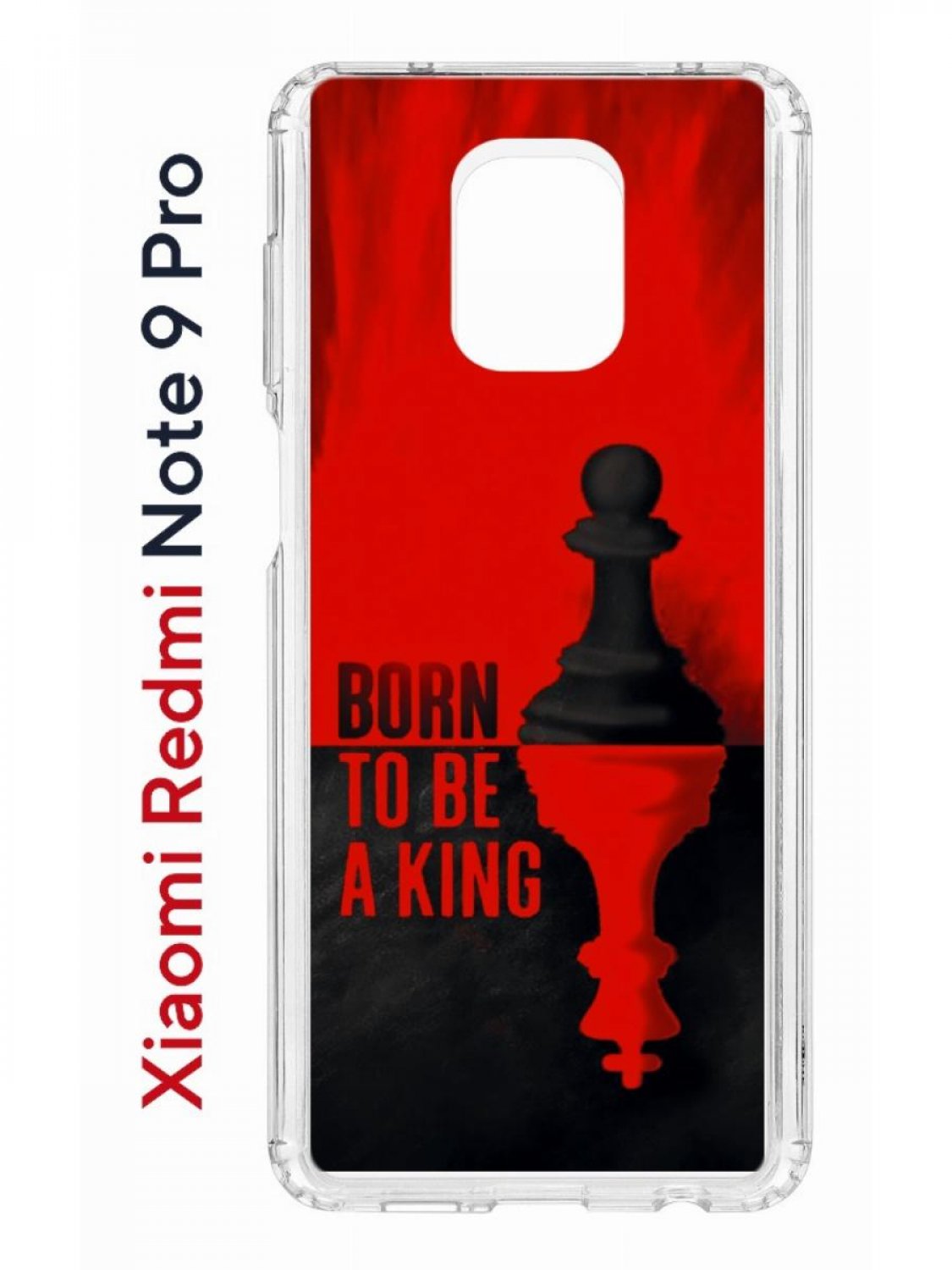 фото Чехол на redmi note 9 pro/9s/9 pro max kruche print born to be a king,противоударный кейс кruче