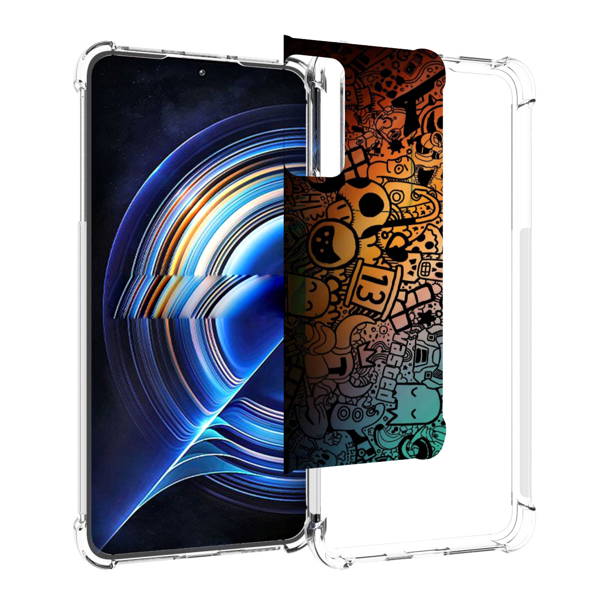 

Чехол MyPads стикеты в тени для Tecno Camon 19 Neo, Прозрачный, Tocco