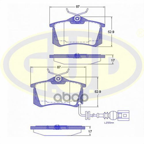 Тормозные колодки G.U.D. задние GBP026341