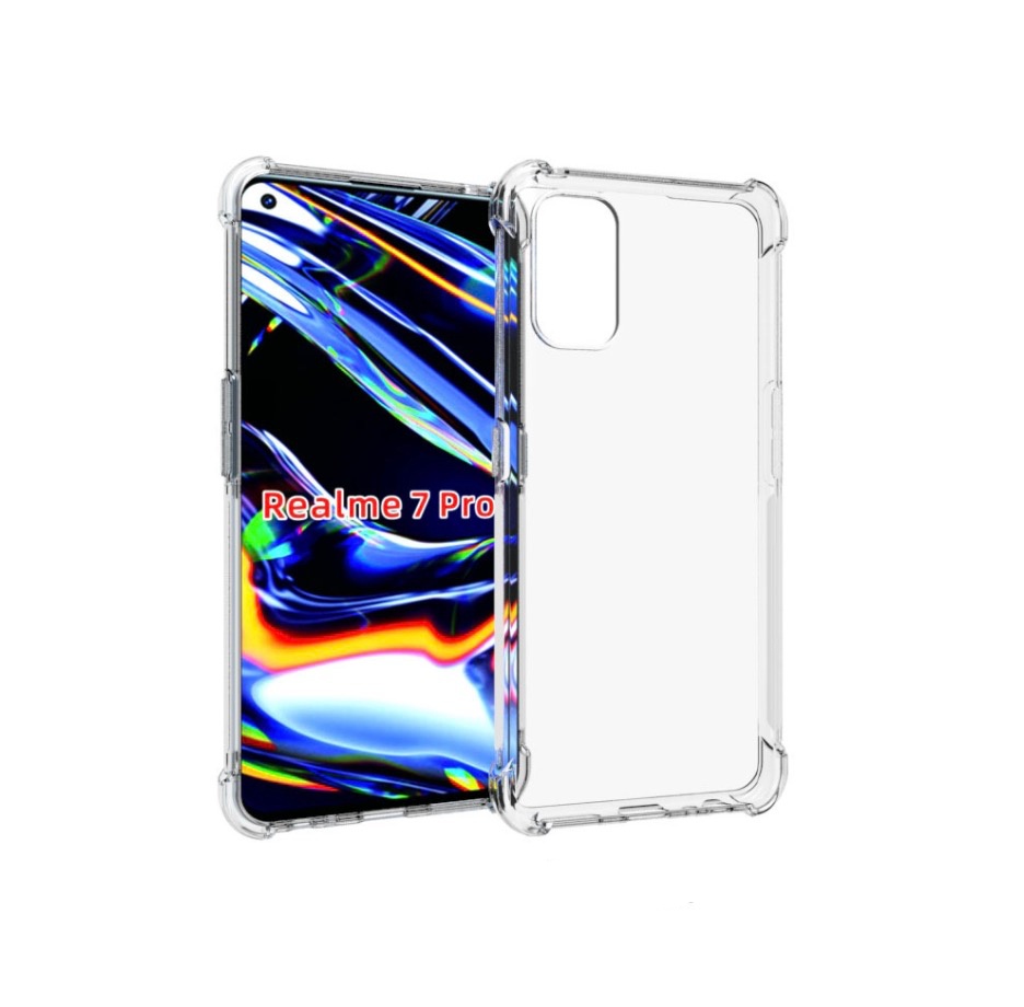 

Чехол задняя-панель-накладка-бампер MyPads Tocco для Oppo Realme 7 Pro с защитой углов, Прозрачный