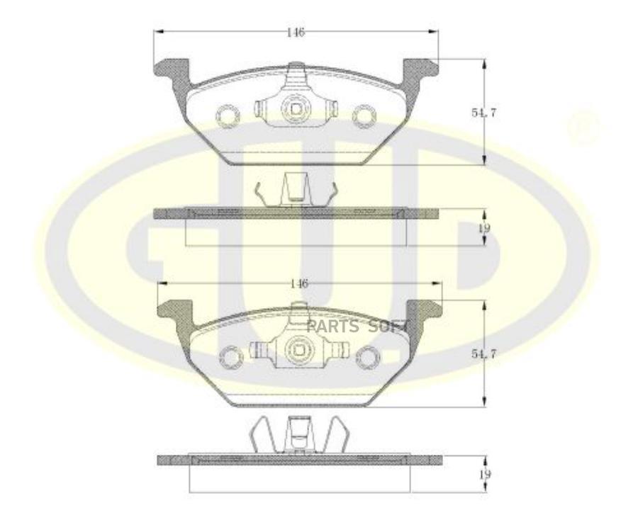 

Тормозные колодки G.U.D. передние GBP880124