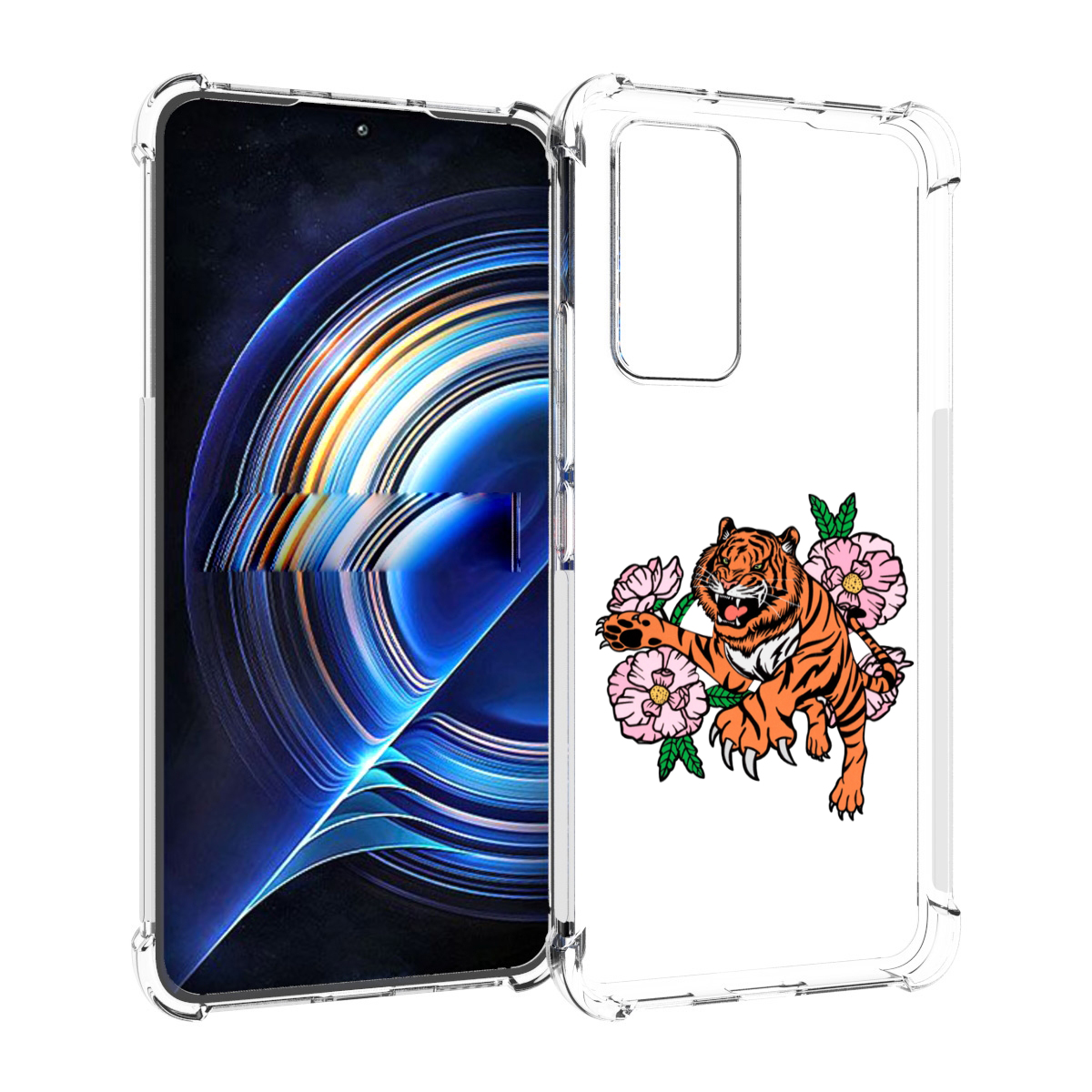 

Чехол MyPads тигры-цветочные для Tecno Camon 19 Neo, Прозрачный, Tocco