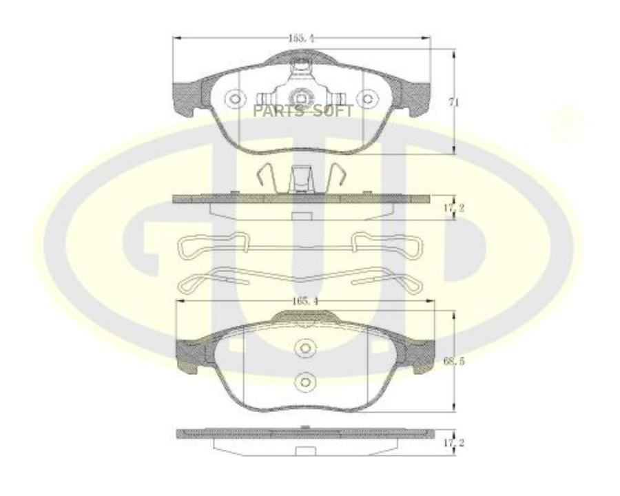 

Тормозные колодки G.U.D. передние GBP880138