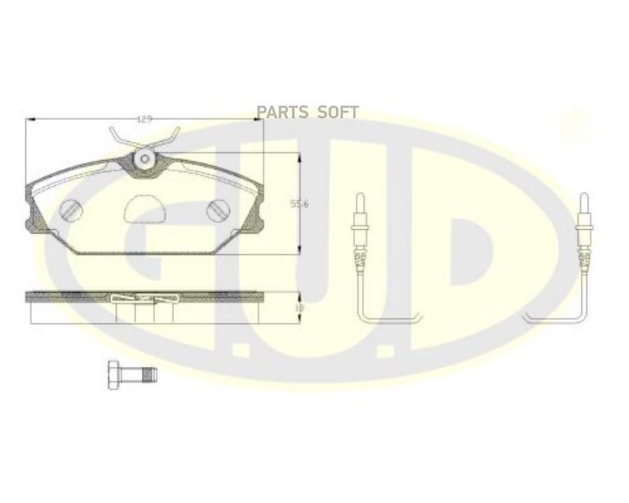 

Тормозные колодки G.U.D. передние GBP880139