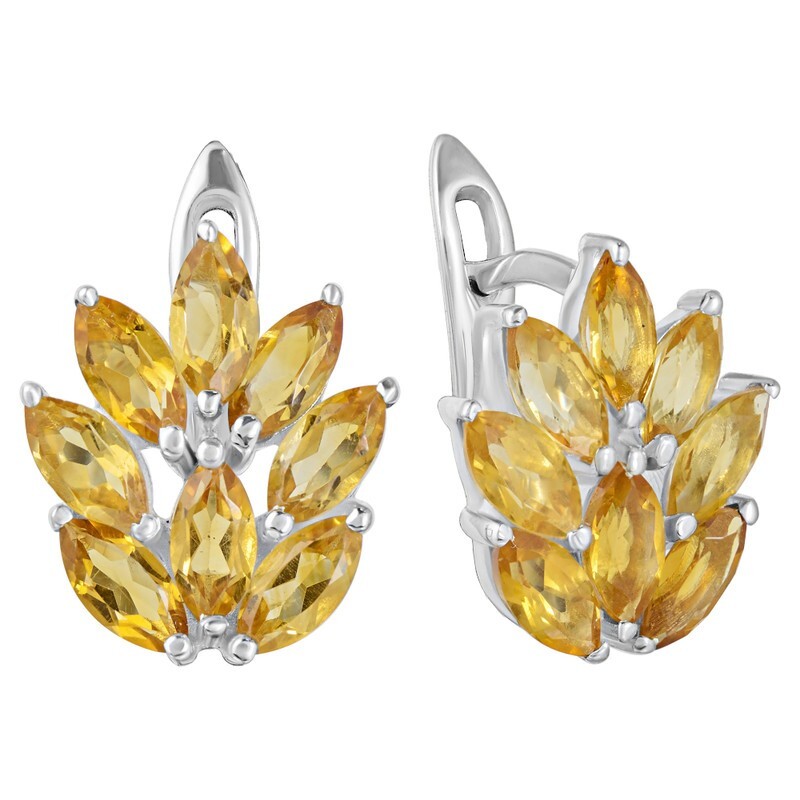 

Серьги из серебра с цитрином LAZURIT-ONLINE 8141AG, 8141AG