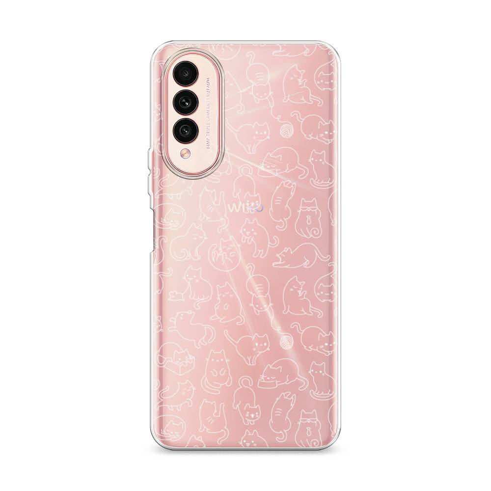

Чехол Awog на Wiko T50 "Шкодливые котики", Белый;прозрачный