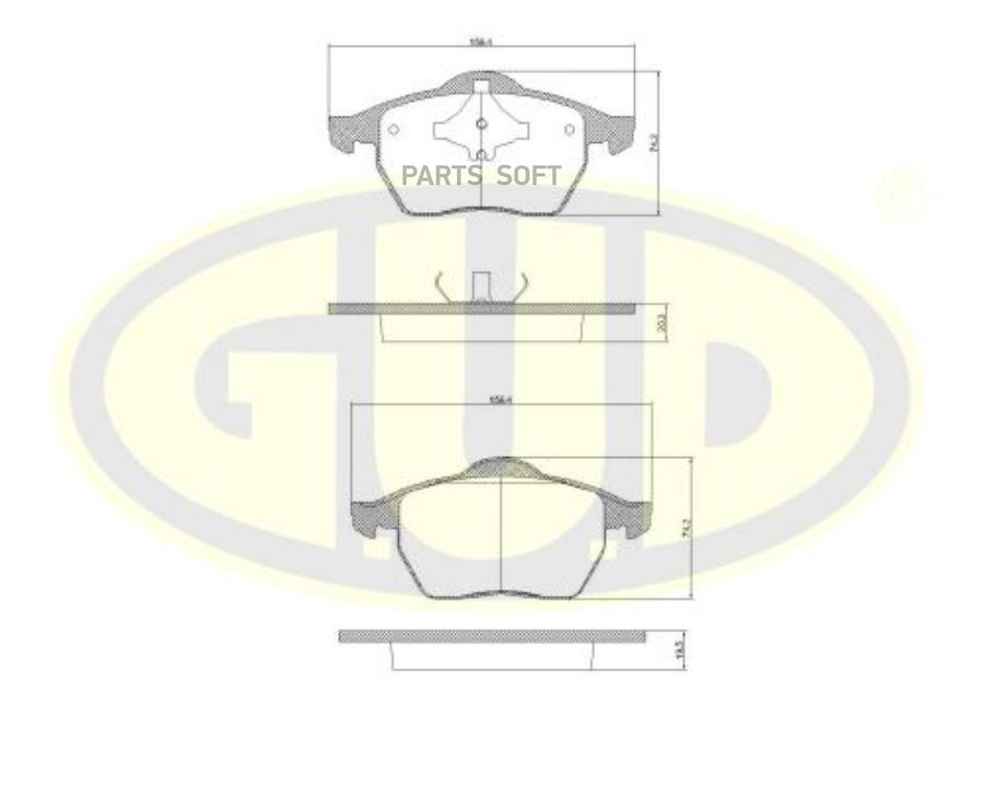 

Тормозные колодки G.U.D. передние GBP880158