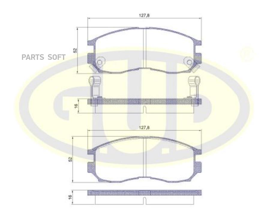 

Тормозные колодки G.U.D. GBP880160