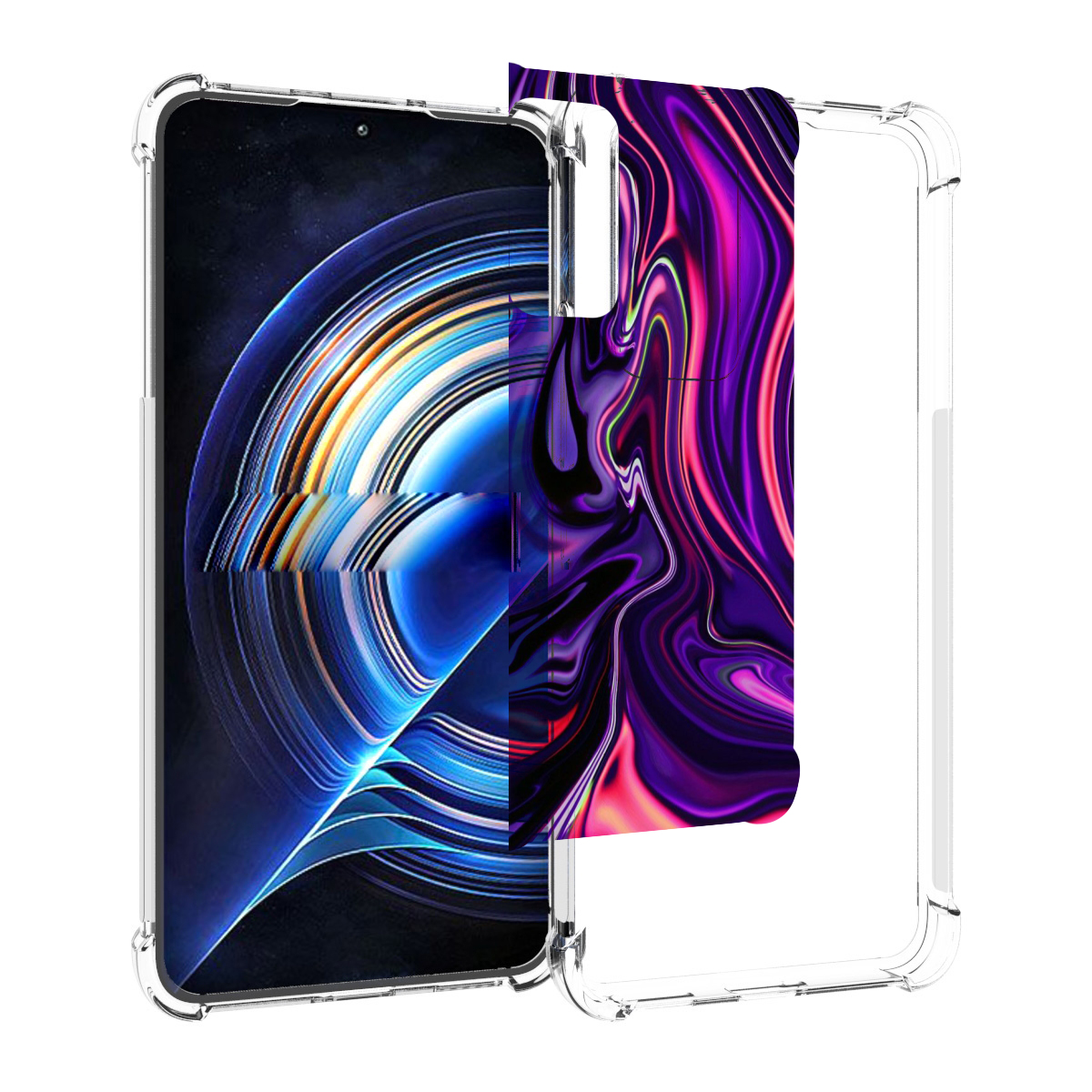 

Чехол MyPads фиолетовые краски для Tecno Camon 19 Neo, Прозрачный, Tocco