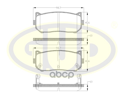 Тормозные колодки G.U.D. задние GBP880170