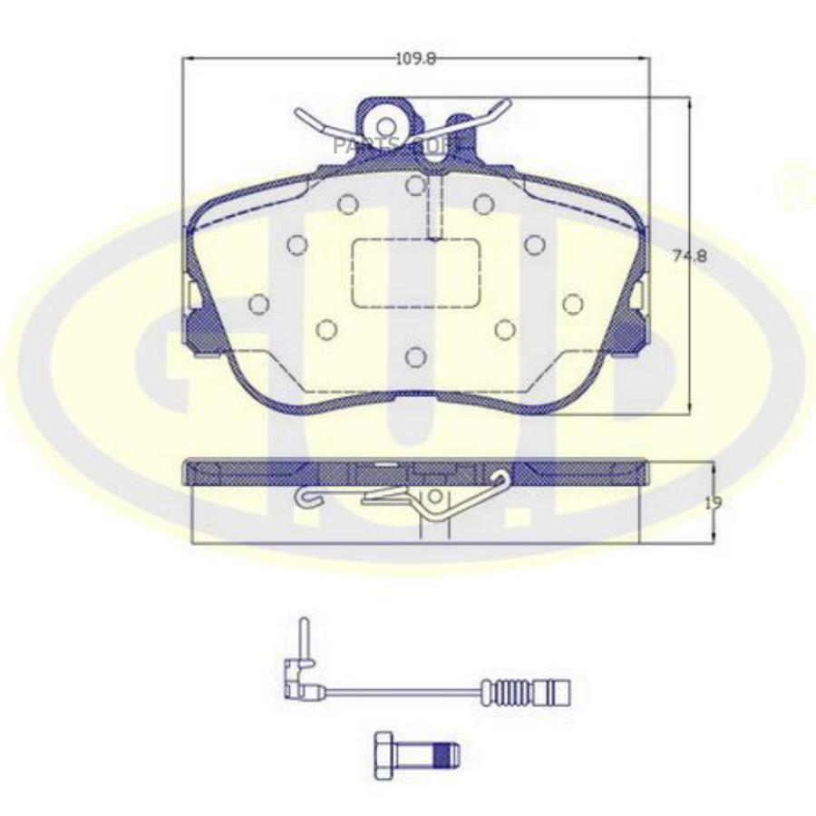 

Тормозные колодки G.U.D. передние GBP880171