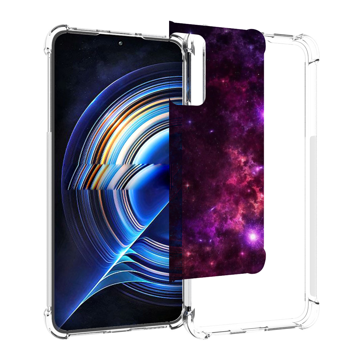 

Чехол MyPads фиолетовый-космос-с-облаками для Tecno Camon 19 Neo, Прозрачный, Tocco