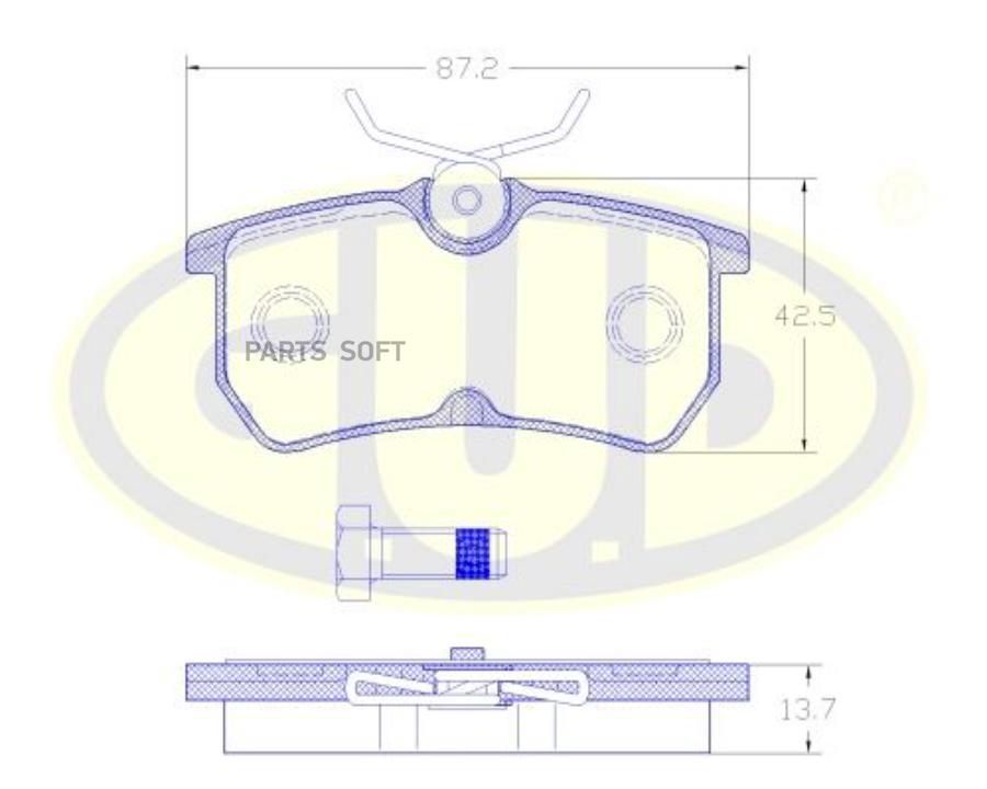 

Тормозные колодки G.U.D. задние GBP880175