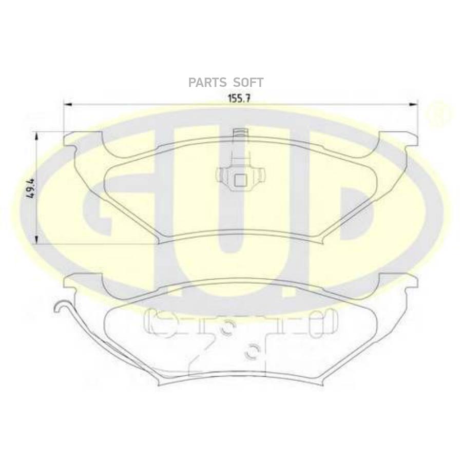 

Тормозные колодки G.U.D. GBP880182