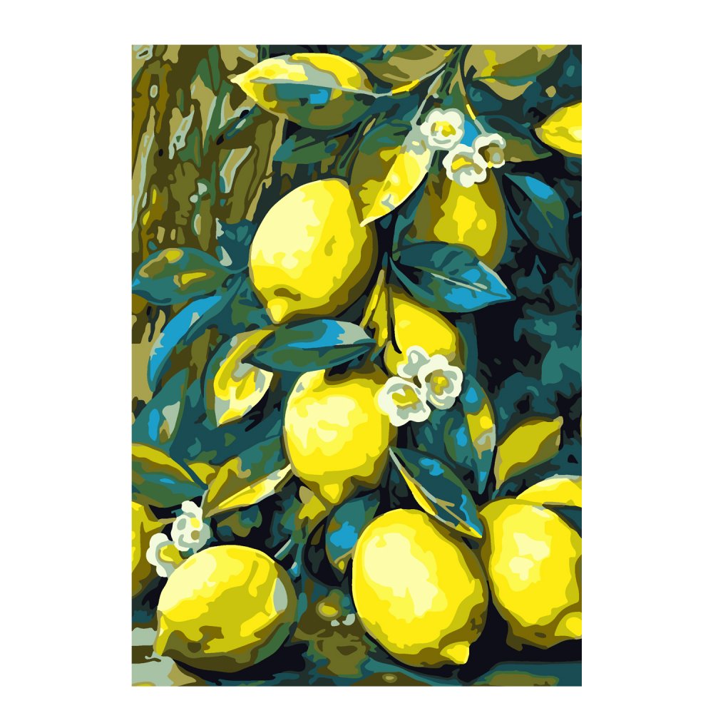 

Картина по номерам Lori Лимоны, 20x28,5 см, Лимоны