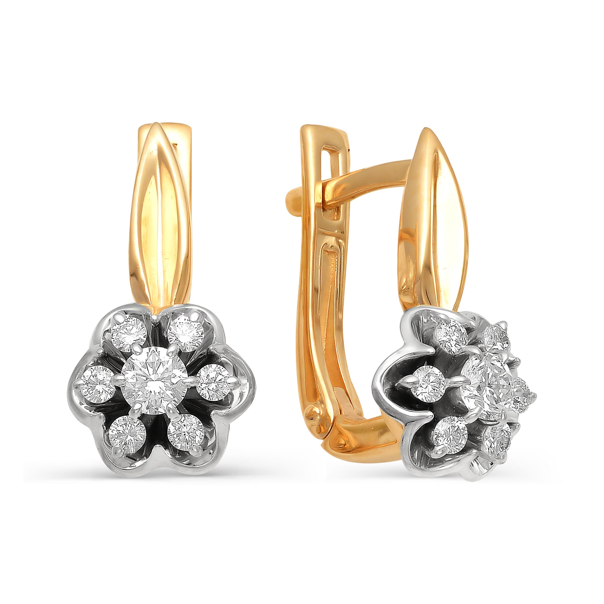 

Серьги из красного золота с бриллиантом АЛЬКОР 21854-100, 21854-100