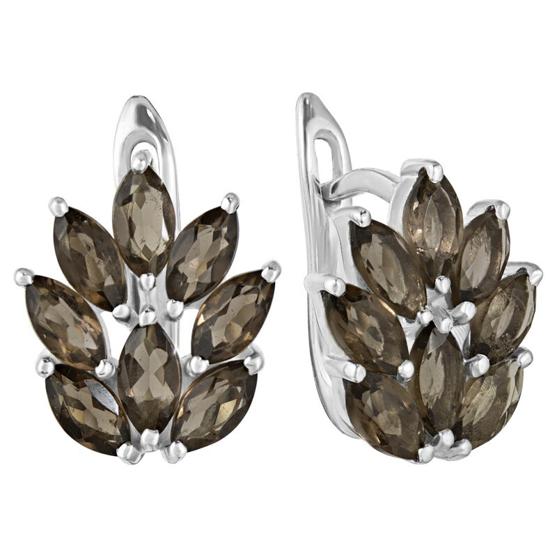 

Серьги из серебра с раухтопазом LAZURIT-ONLINE 8142PD, 8142PD