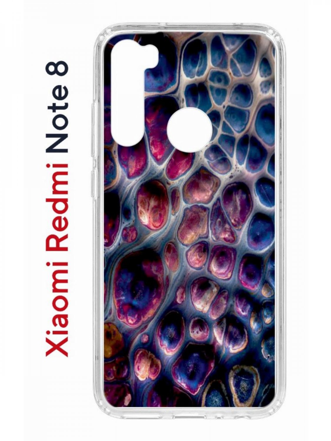 Чехол на Xiaomi Redmi Note 8 Kruche Print Сплав,противоударный бампер,с защитой камеры