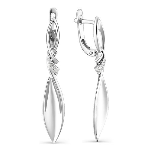 

Серьги из белого золота с бриллиантом АЛЬКОР 22336-200, 22336-200