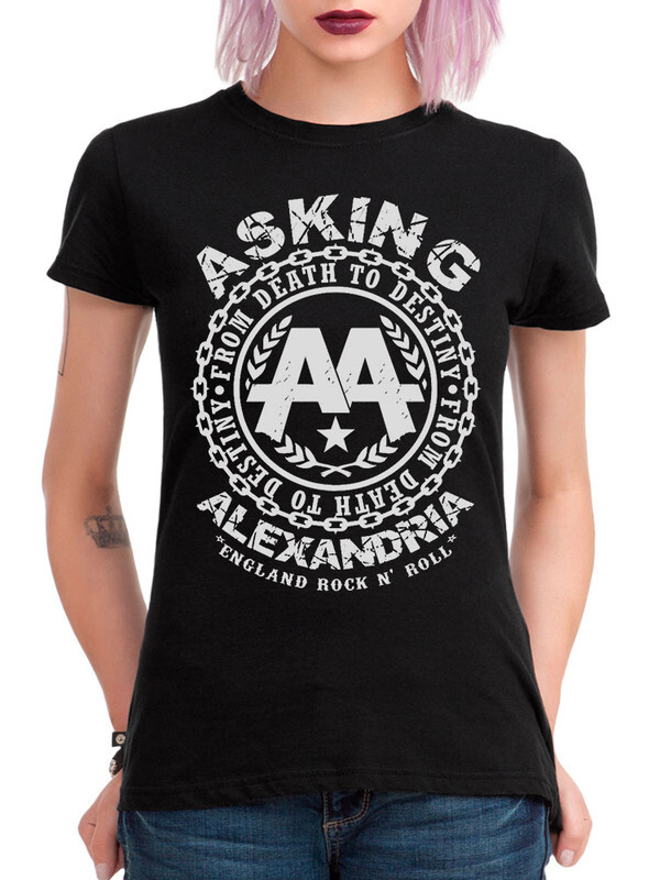 фото Футболка женская design heroes asking alexandria черная 2xl