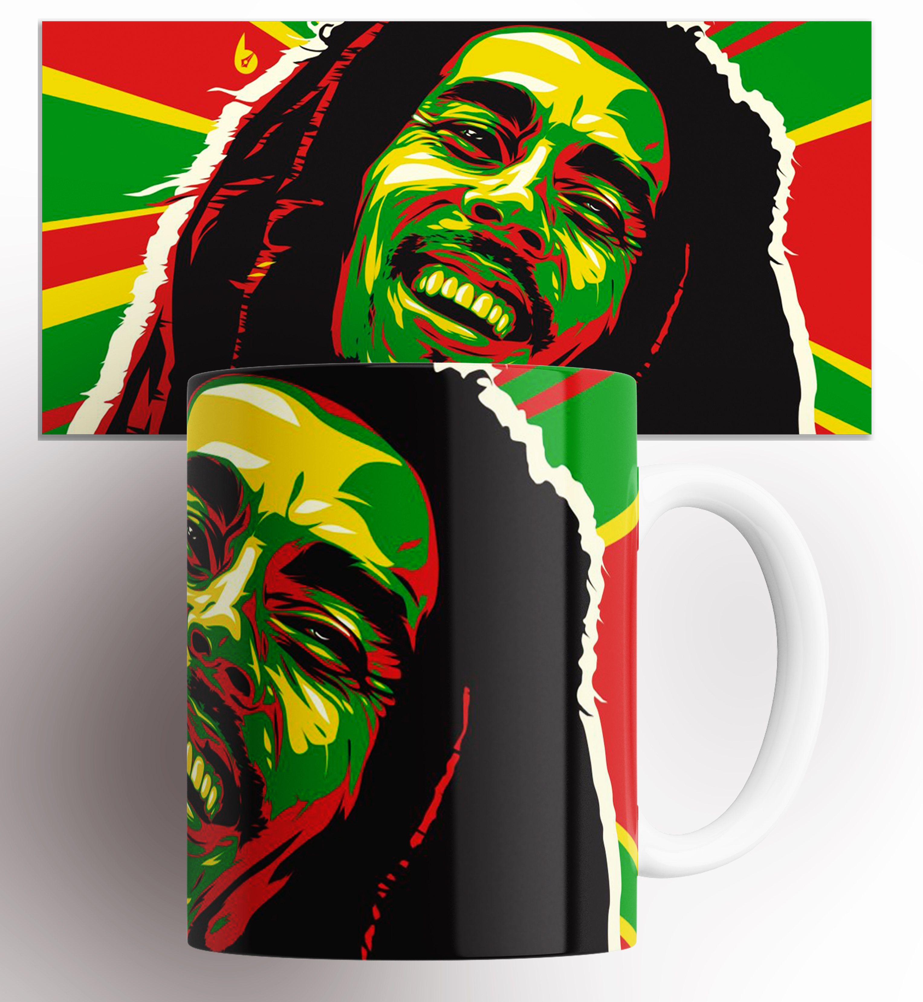 

Кружка с принтом Боб Марли Регги Ямайка Bob Marley 330 мл., Кружка в подарок с Боб Марли/Bob Marley/Регги/Ямайка. 330 мл