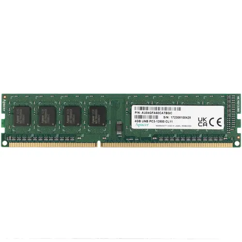 

Оперативная память Apacer (DL.04G2K.KAM), DDR3 1x4Gb, 1600MHz