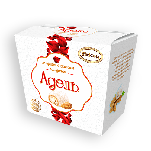

Конфеты Акконд АДЕЛЬ с цельным миндалём, 150 г 6 х шт, Конфеты