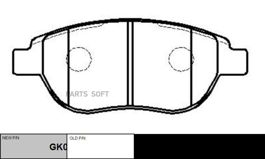 

Колодки тормозные дисковые передние Peugeot 307, C нов арт GK0893 CKPU-36 1шт CTR CKPU-36