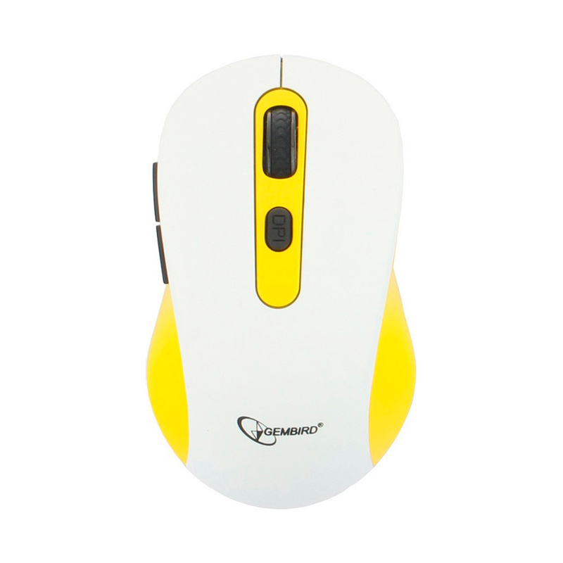 фото Беспроводная мышь gembird musw-221-y white/yellow