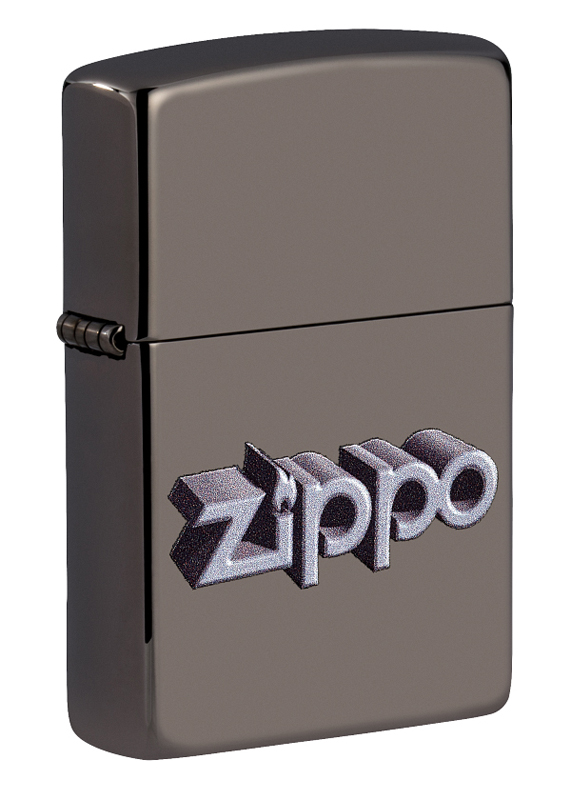 Зажигалка ZIPPO Zippo Design с покрытием Black Ice®, глянцевая, 38x13x57 мм