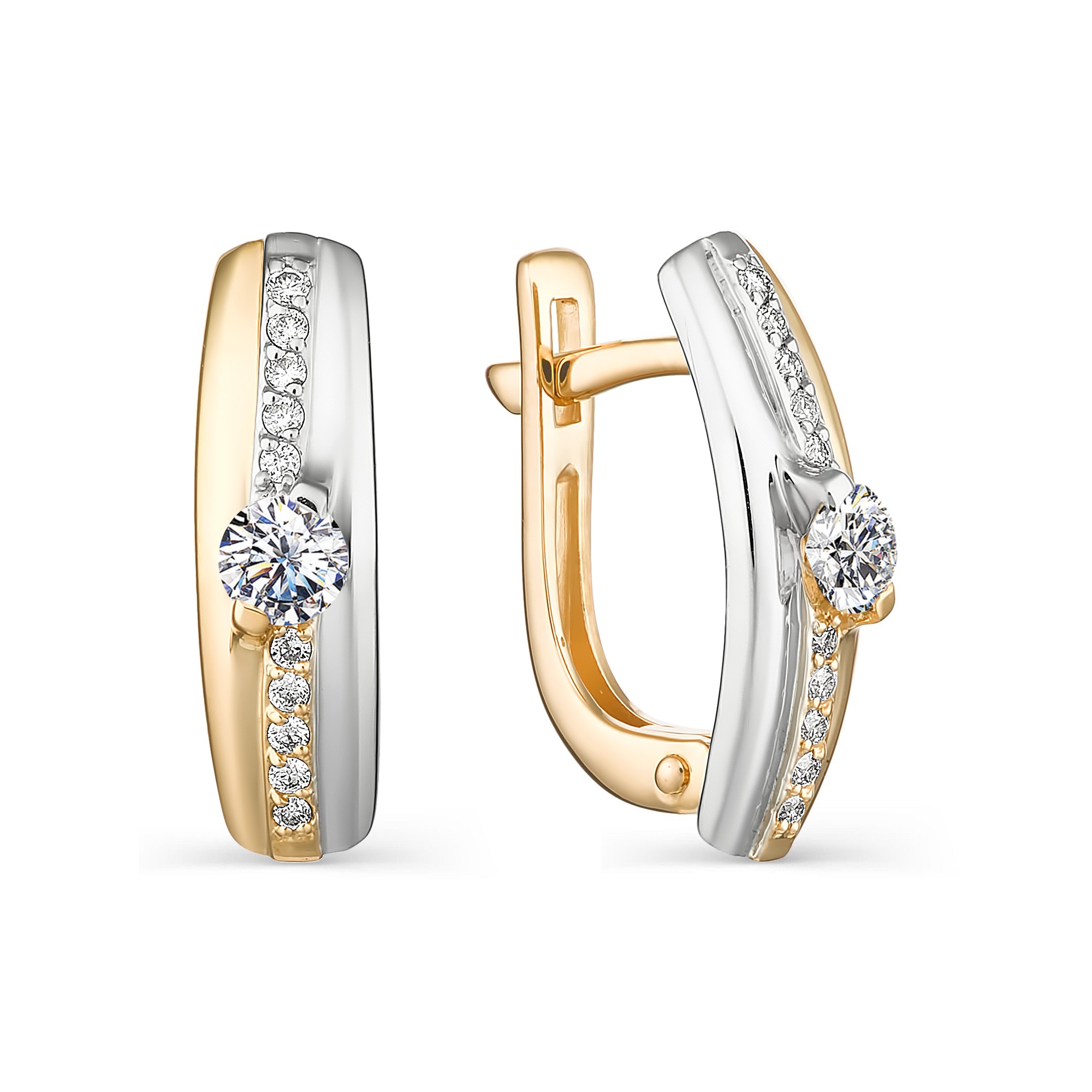 

Серьги из красного золота с бриллиантом АЛЬКОР 22887-100, 22887-100
