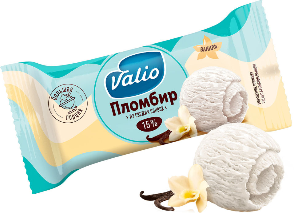 

Мороженое пломбир Valio с ароматом ванили 15% 200 г