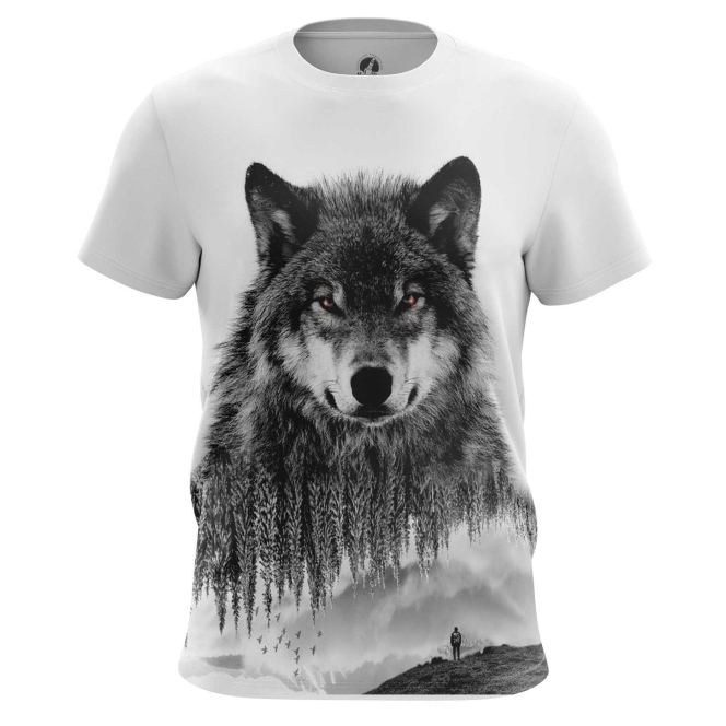 

Футболка мужская teestore Волк серая XS, Серый, Волк