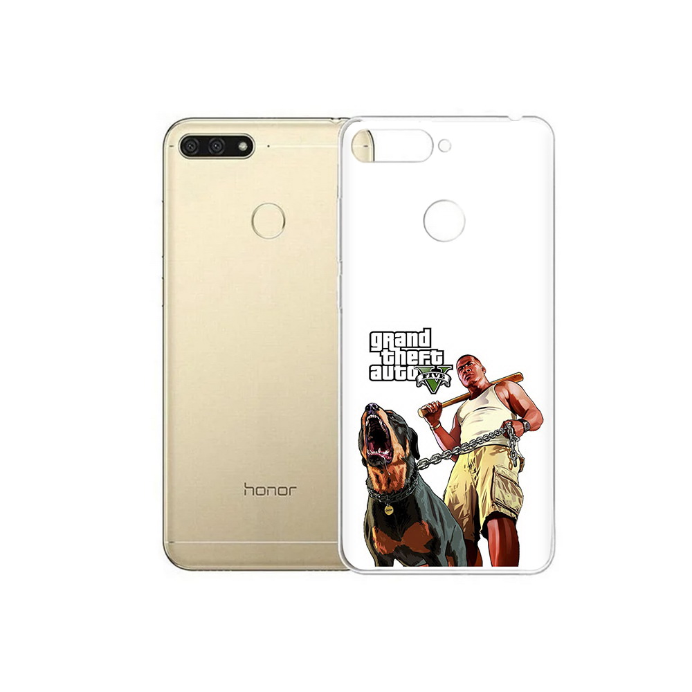 

Чехол MyPads Tocco для Huawei 7C GTA грозная собака (PT111175.61.18), Прозрачный, Tocco