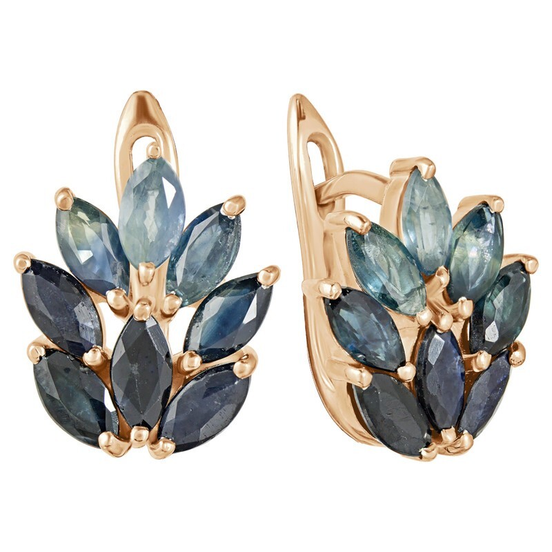 

Серьги из серебра с сапфиром LAZURIT-ONLINE 8143PG, 8143PG