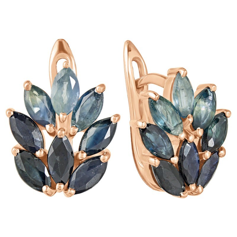 

Серьги из серебра с сапфиром LAZURIT-ONLINE 8143RG, 8143RG