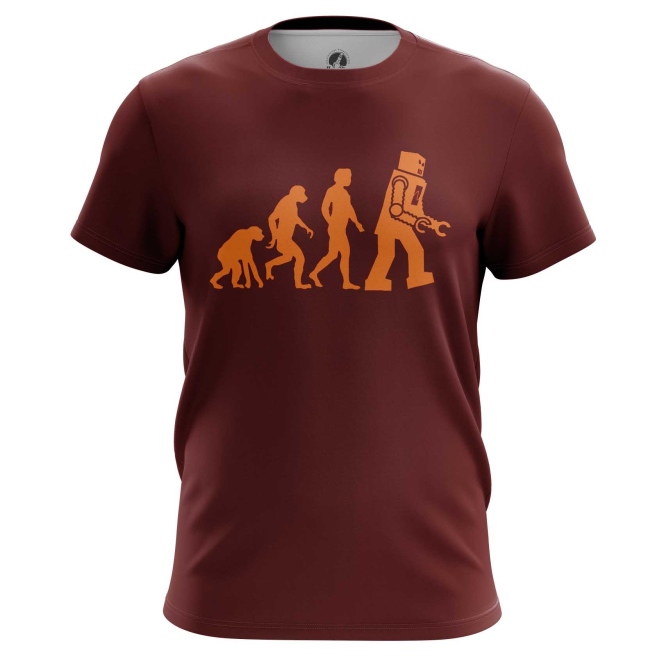 

Футболка мужская teestore Evolution бордовая XS, Бордовый, Evolution