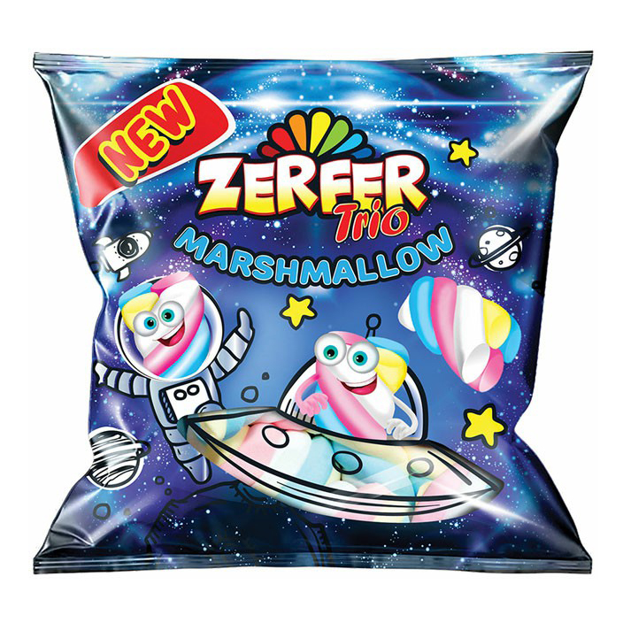 Зефир KDV Zerfer Marshmallow Trio банан-клубника-сливки 90 г