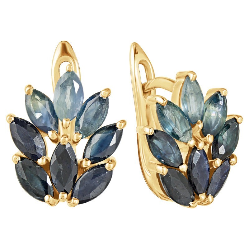 

Серьги из серебра с сапфиром LAZURIT-ONLINE 8143YG, 8143YG