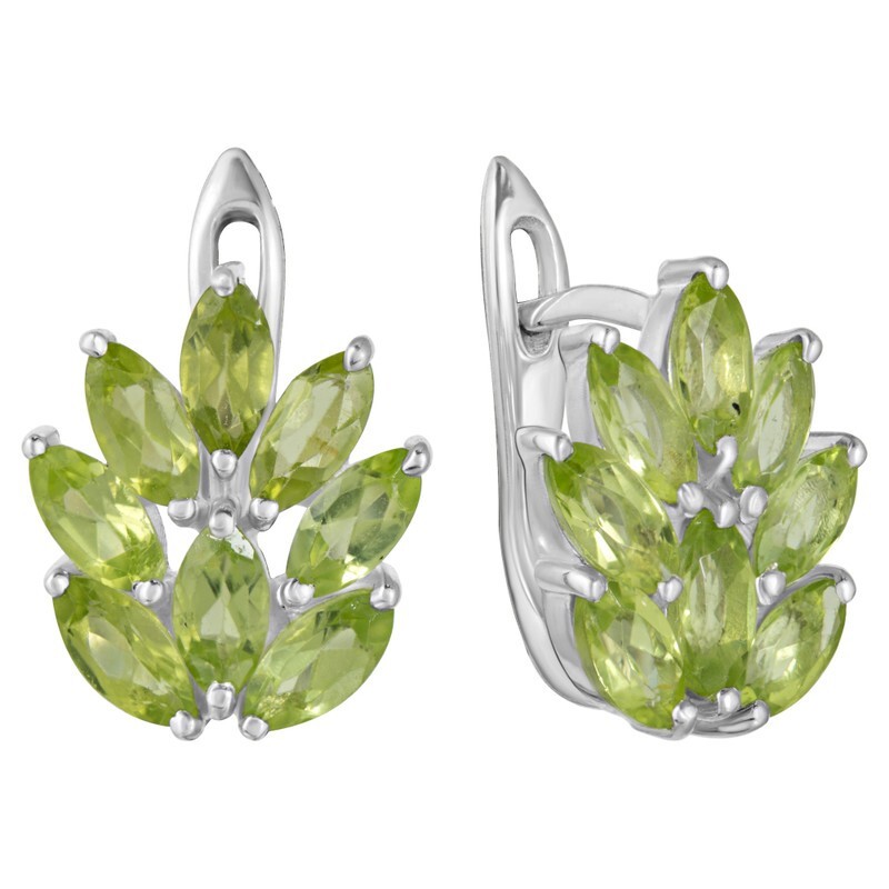 

Серьги из серебра с хризолитом LAZURIT-ONLINE 8144AG, 8144AG