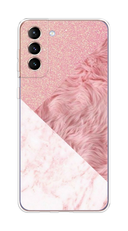 

Чехол на Samsung Galaxy S21 Plus "Текстурные треугольники", Розовый;белый, 2102150-1